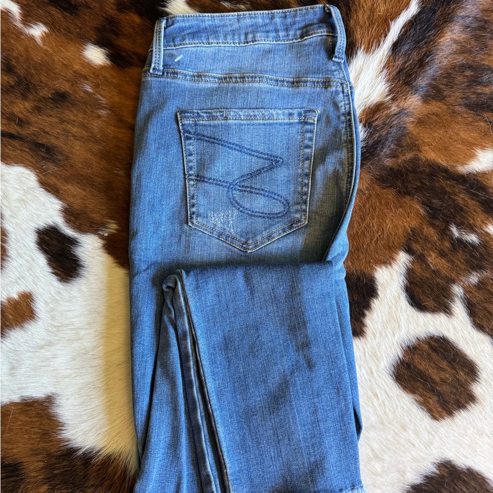 Seven 7 Vancouver Mid Rise Skinny Jeans Size 8 Embroidered Boho Hippie Denim - Picture 6 of 12